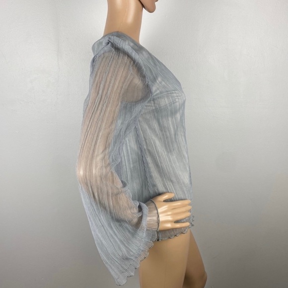 NEW HOUSE OF HARLOW 1960 REVOLVE BLUE ONE SHOULDER TOP - Picture 4 of 7